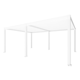 FlexiLouvre Free-Standing 4x5.7m White
