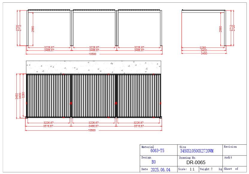 FlexiLouvre Wall-mounted 10.5 x 3.45m (20% Off)