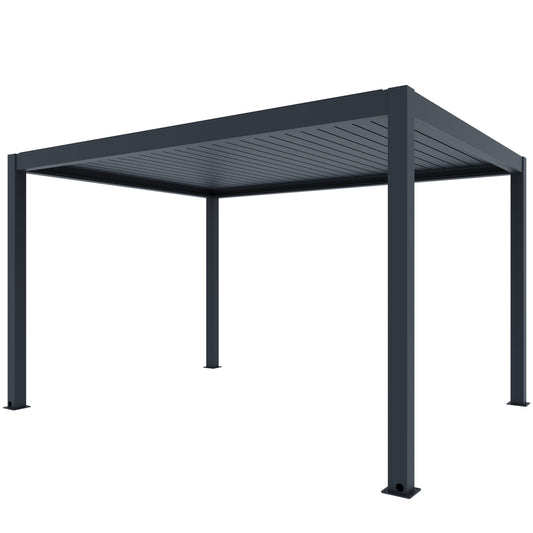 FlexiLouvre Free-Standing 4x5m Charcoal Grey