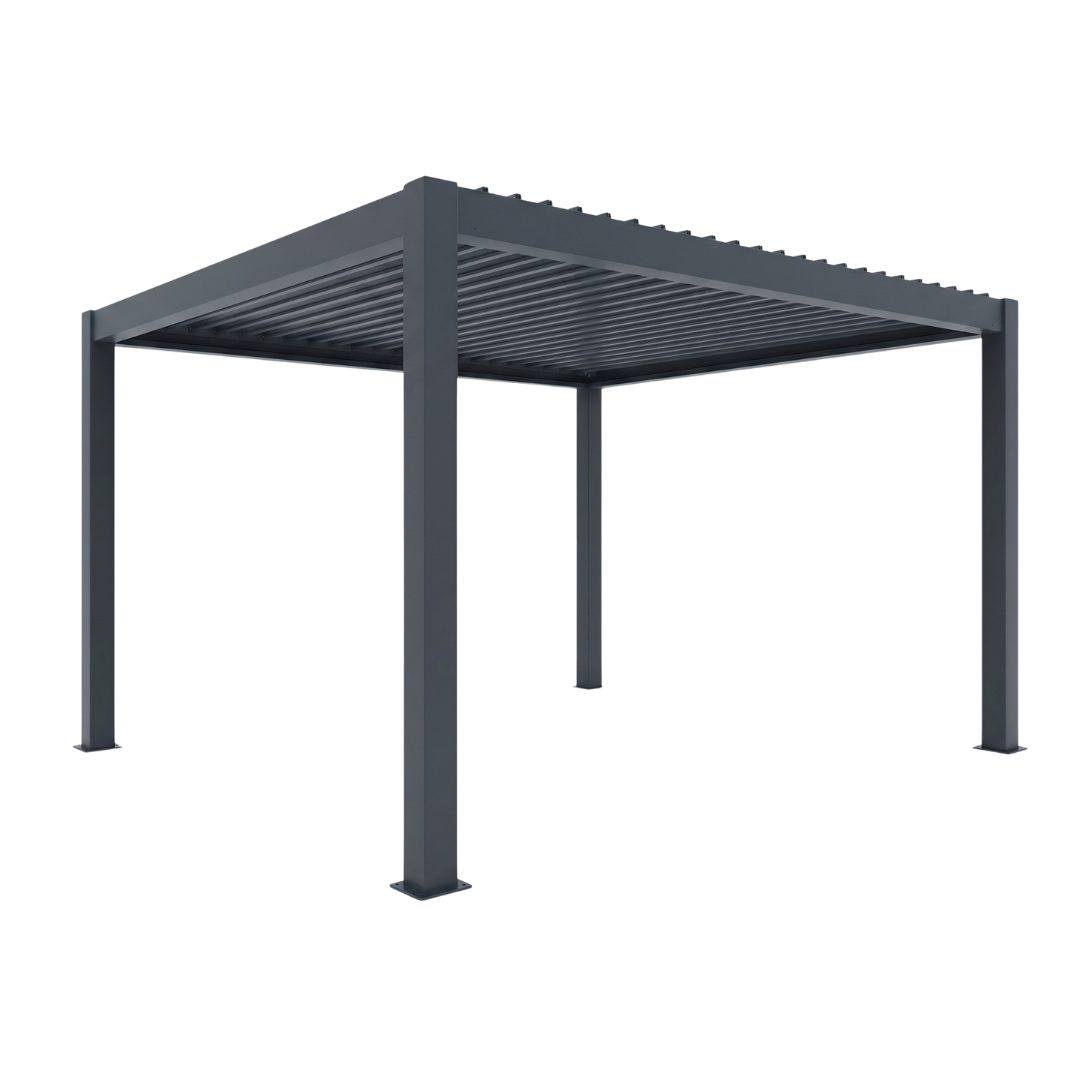 FlexiLouvre Lite Freestanding 3x4m Charcoal Grey
