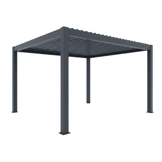 FlexiLouvre Lite Freestanding 3x4m Charcoal Grey