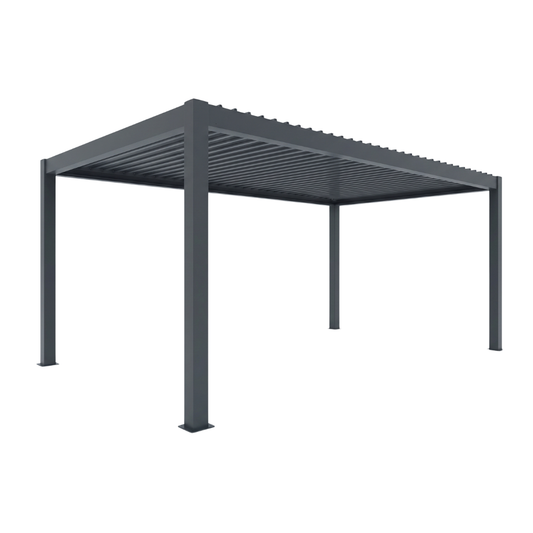 FlexiLouvre Lite Freestanding 3x5m Charcoal Grey