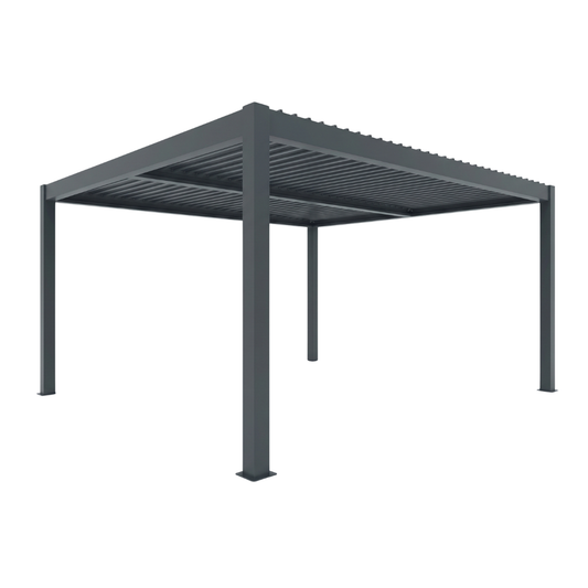 FlexiLouvre Lite Freestanding 4x4m Charcoal Grey