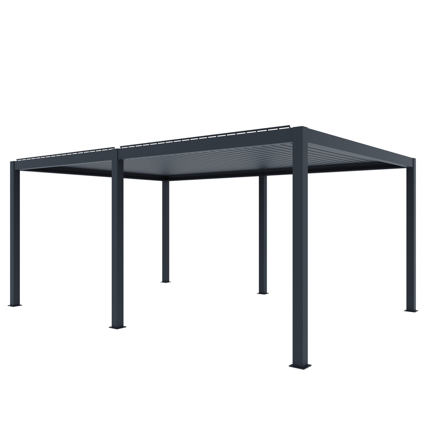 FlexiLouvre Free-Standing 4x5m Charcoal Grey