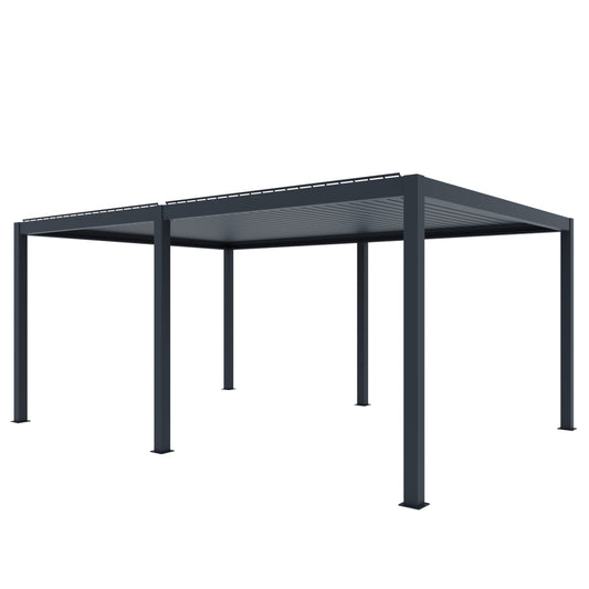 FlexiLouvre Free-Standing 3x5.7m Charcoal Grey