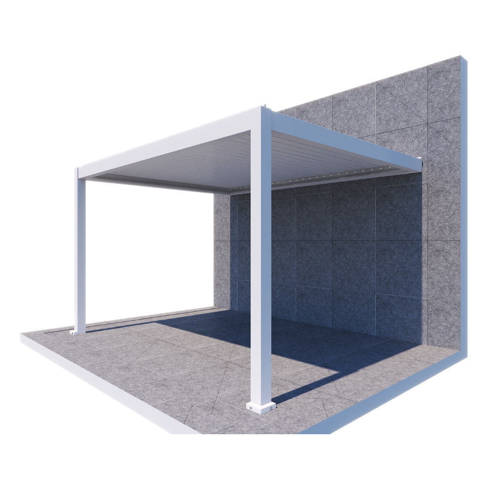 FlexiLouvre Wall-Mounted 3x3m White