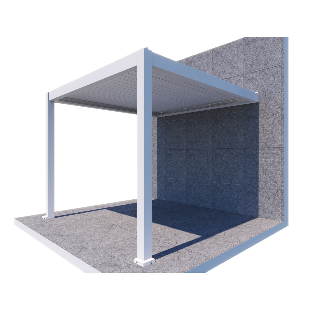 FlexiLouvre Wall-Mounted 3x3m White