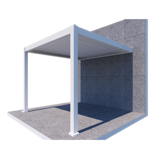 FlexiLouvre Wall-Mounted 3x3m White