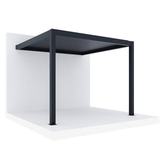 FlexiLouvre Wall-Mounted 3x3m Charcoal Grey