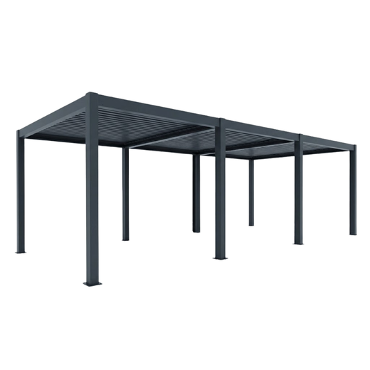 FlexiLouvre Lite Freestanding 4x8m Black