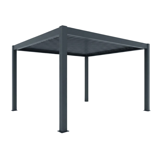 FlexiLouvre Lite Freestanding 3x3m Charcoal Grey
